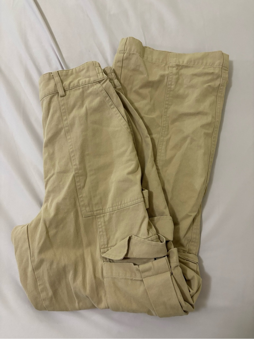 Altar'd State Beige Wide-Leg Utility Pants